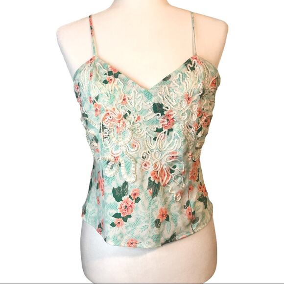 Vintage Victoria’s Secret Gold Label Floral Cami S‎ - Picture 1 of 7